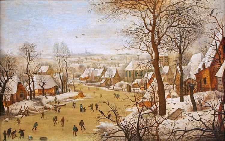 Pieter Brueghel the Younger Winter Landscape with Bird Trap